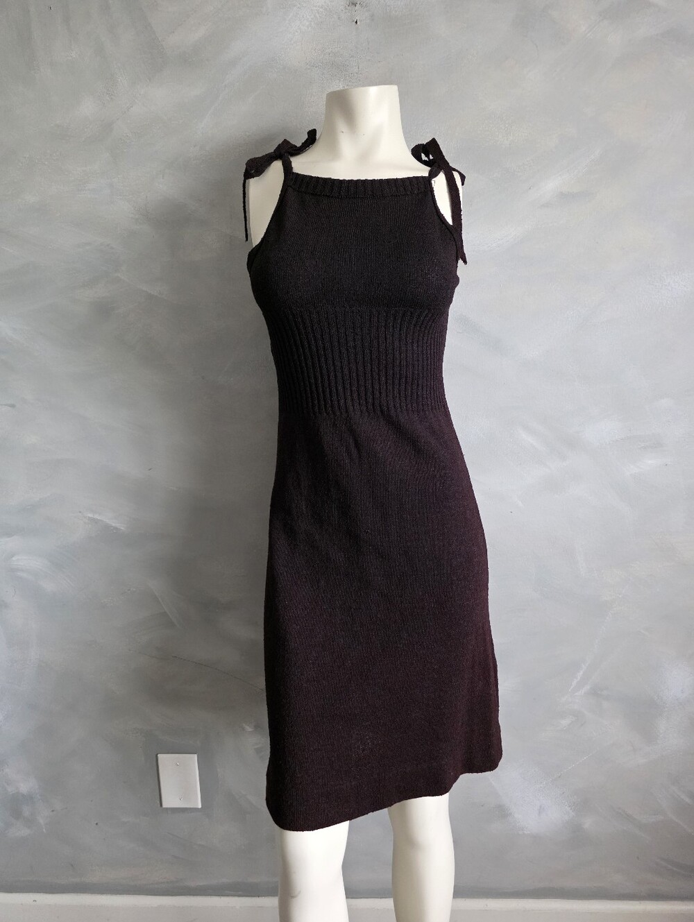 VTG 60s 70s Tricots by Youth Guild Knit Dress Marshall Field's Burgundy Mod Sz 7